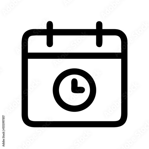 Calendar appointment schedule time management event planner reminder date organizer icon vector