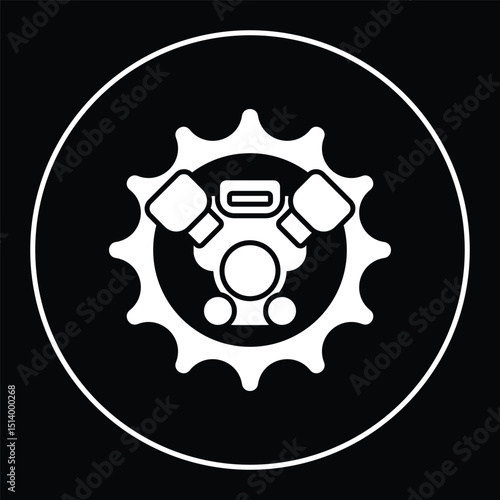 Engine logo illustration. Engine icon and symbol vector
