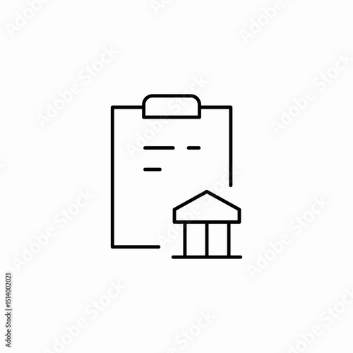 bank agreement icon sign vector