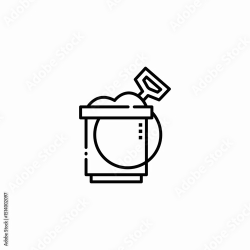 bucket sand icon sign vector