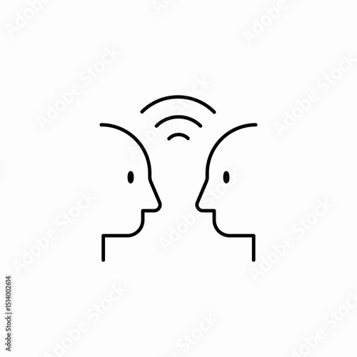 conversation connection icon sign vector