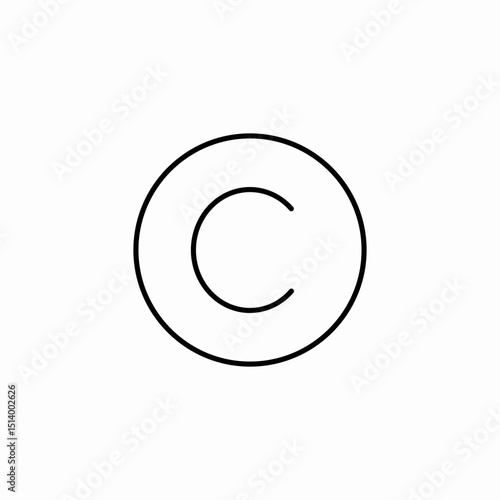 copyright intellectual property icon sign vector
