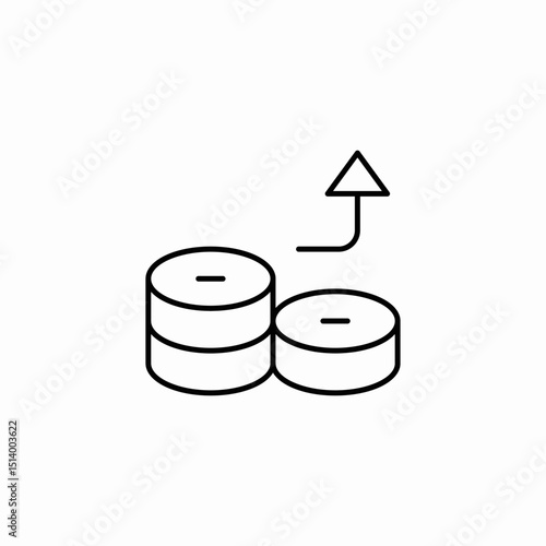 increased savings icon sign vector