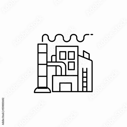 industrial city icon sign vector