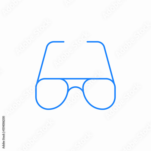 aviator sunglasses cool icon sign vector