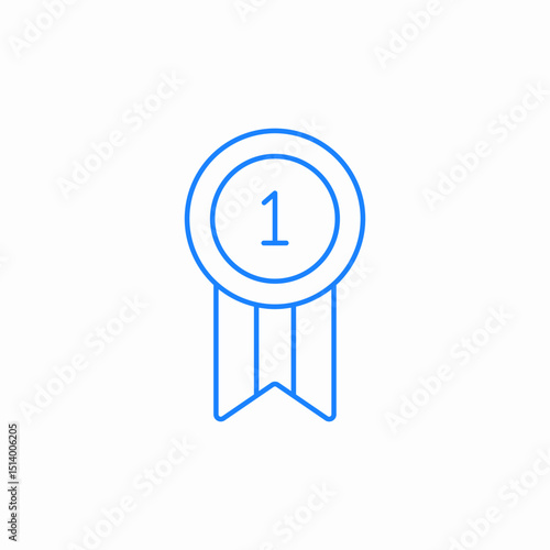 award 1st place icon sign vector