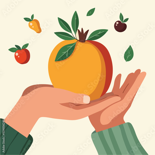 National Food Bank Day vector illustration showcasing food distribution, charity symbols, helping hands, and food package donations to support hunger relief efforts.