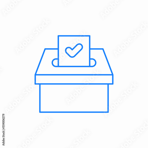 ballot box vote icon sign vector