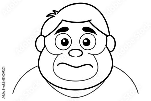 Expressive Sad Faces in Comic Style Vector