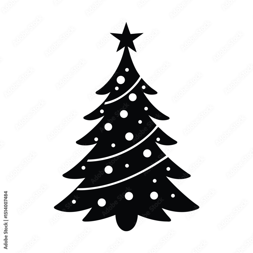 Obraz premium christmas tree isolated on white