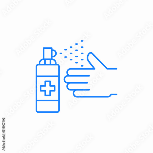 hand sanitizer spray icon sign vector