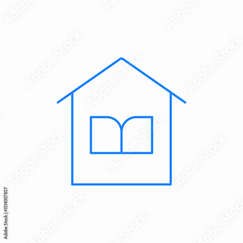 house book read library icon sign vector