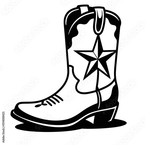 Cowboy Boot with Star
