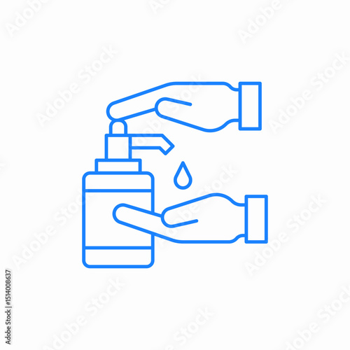 sanitizer pump hands icon sign vector