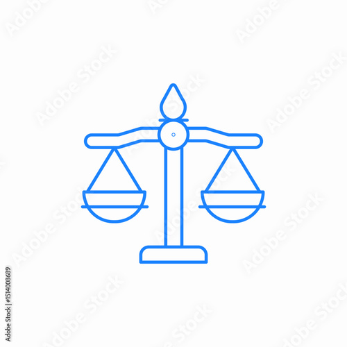 scales justice balance icon sign vector