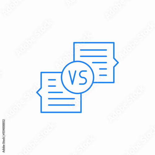 speech vs debate icon sign vector