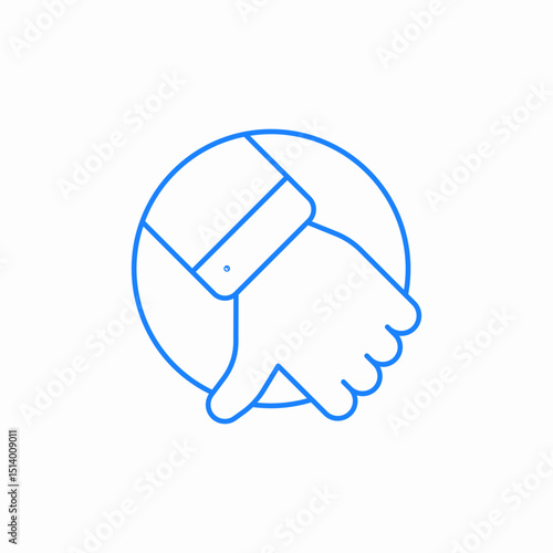 thumbs down dislike icon sign vector