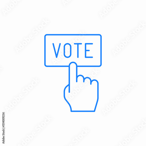 vote button press icon sign vector
