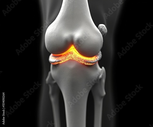 MRI Scan of Torn Anterior Cruciate Ligament (ACL) in Human Knee
