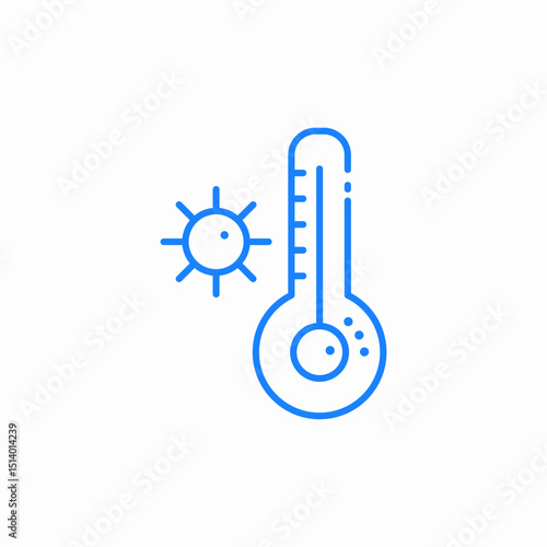 hot temperature icon sign vector