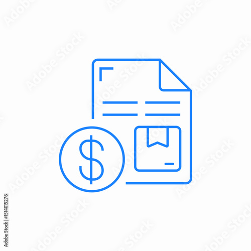 package invoice icon sign vector