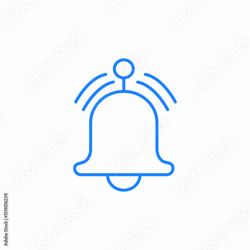 ringing bell icon sign vector