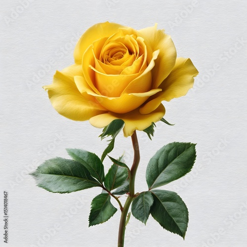 single yellow rose