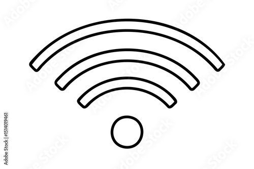 Simple wifi signal icon wireless network connection symbol