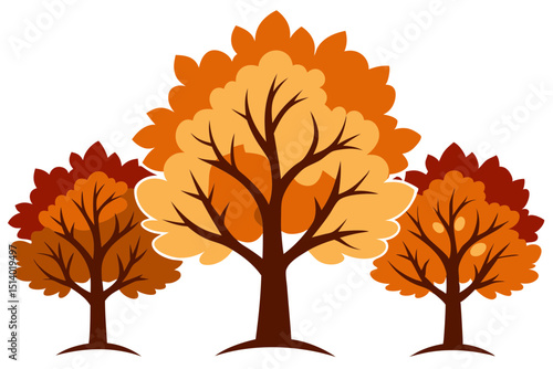 Hand Drawn Pin Oak Leaf Collection Vector