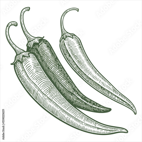 Three fiery peppers are depicted with the words "lon it."