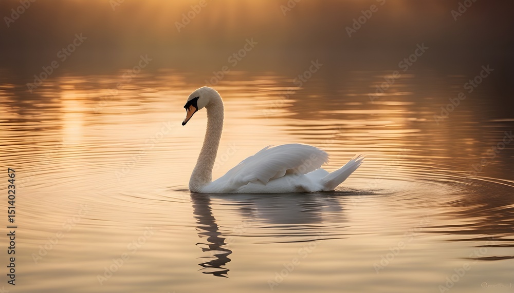 Fototapeta premium swan on the lake