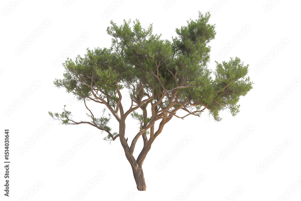 Obraz premium Desert tree isolated white background