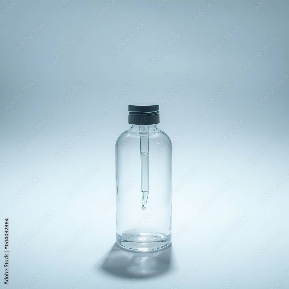 Clear glass bottle with dropper, studio shot (4) Clear glass bottle with dropper, studio shot (4)