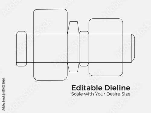 Roll End Tuck Top (RETT) Corrugated mailer box or shipping box dieline template