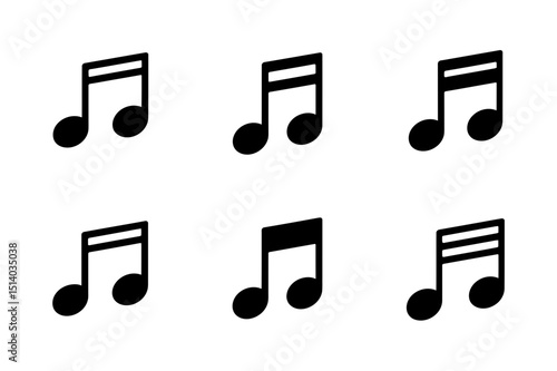 Music notes vector icons musical symbols melody song