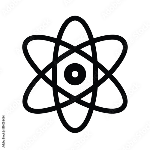Atom Icon Vector Flat Clean Look Isolated