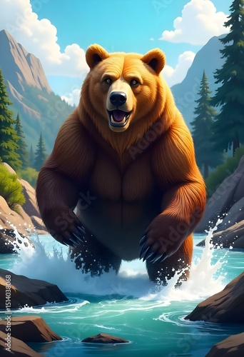 A 3D icon of a wild animal