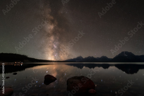 Milkway over Grand Teton Ranges