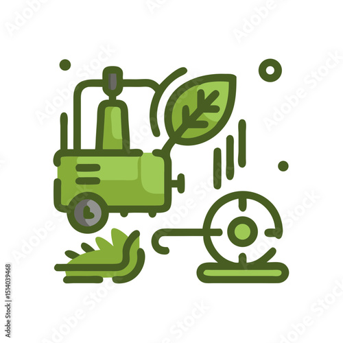 Energy-efficient machinery icon showcasing sustainable technology in modern production