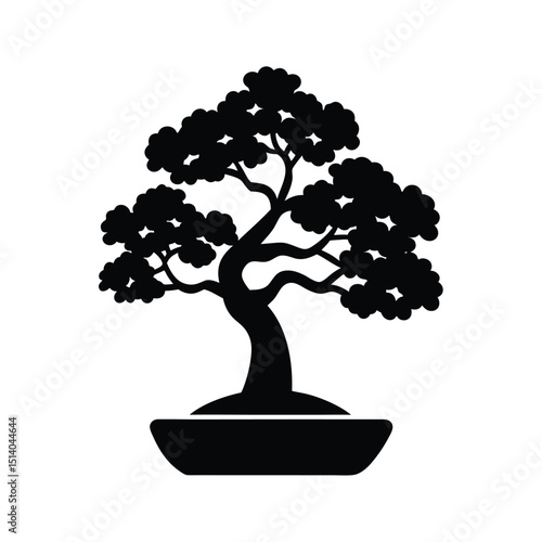 Bonsai Tree Icon Vector Flat Clean Look Isolated