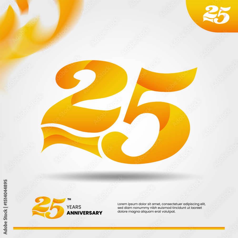 Obraz premium 25th anniversary logo design