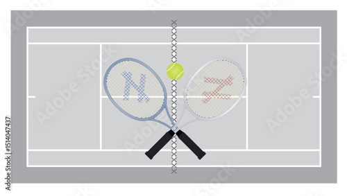 Tennis tennis court. vector illustration	
