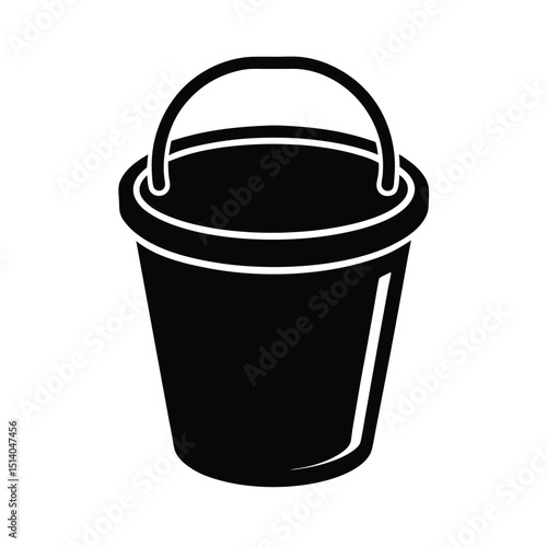 Bucket Icon Vector Flat Clean Look Isolated