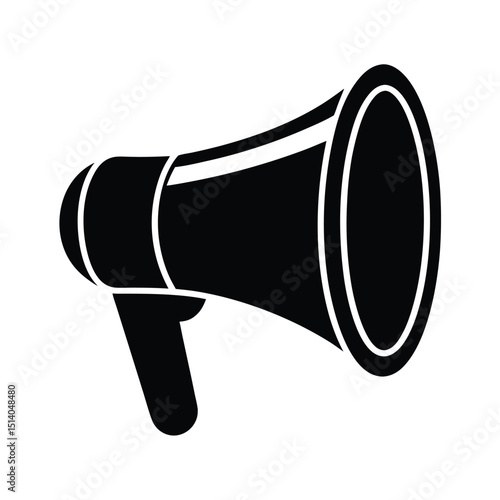 Bullhorn Icon Vector Flat Clean Look Isolated