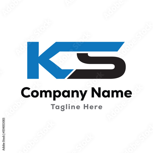 ks letter lettermark logo design