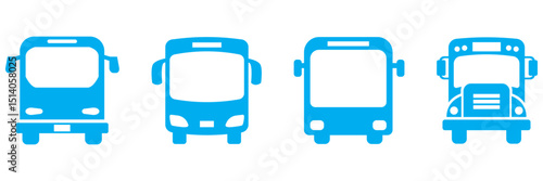 Bus Icon vector isolated on white background. Black bus vector icon