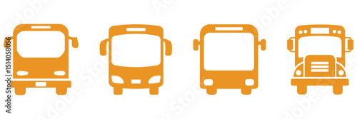 Bus icon vector solid logo illustration. Flat and line style for graphic design, Website