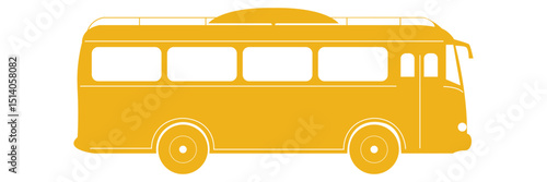 Bus icon vector solid logo illustration. Flat and line style for graphic design, Website