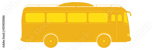 Bus icon vector solid logo illustration. Flat and line style for graphic design, Website