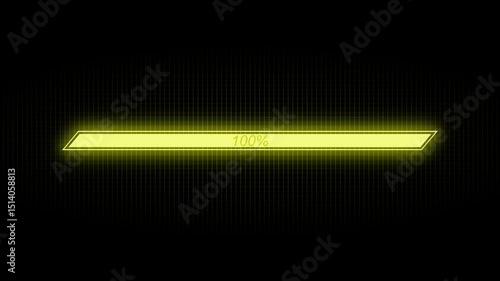 Glowing Progress Bar Waiting Loader Animation Loop With Grid Line